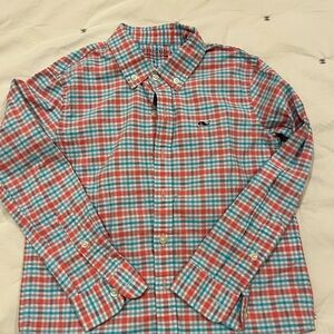Vineyard Vines Boys' Pink & Blue Plaid Button-Down Shirt